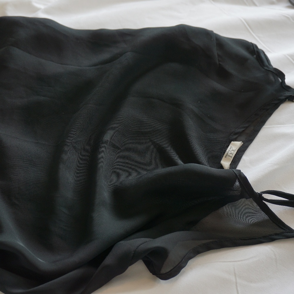 Vintage Forever 21 Mesh Long Black Tank